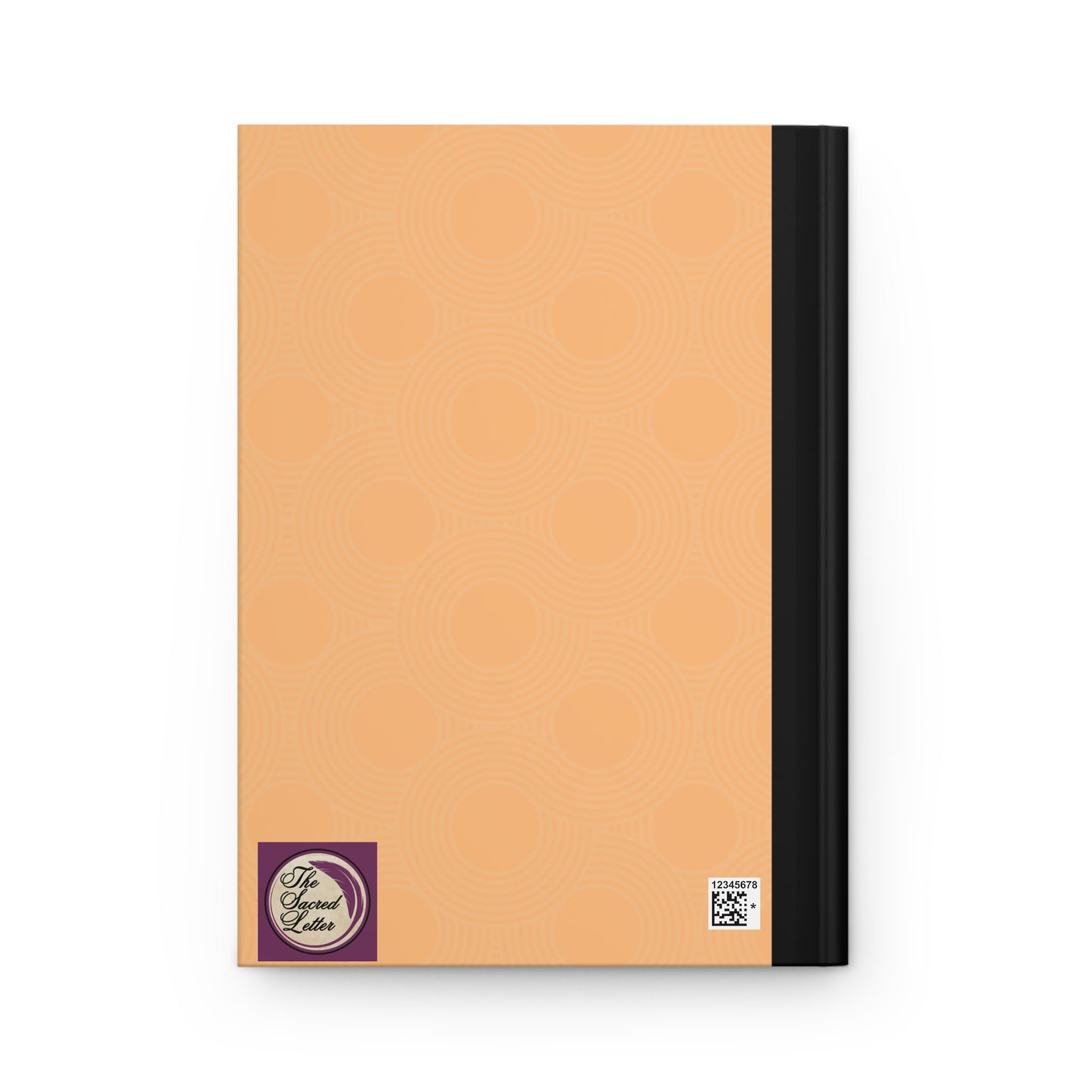 Notebook with a black binding on a white background