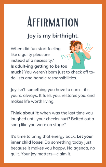 Motivational poster with text and a woman illustration on a white background