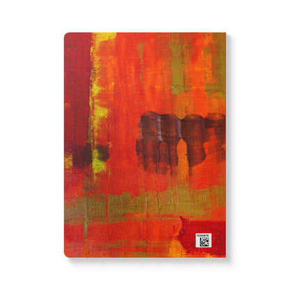 Boundaries Journal — 'No.' Self-Care Softcover Journal with Abstract Orange Art