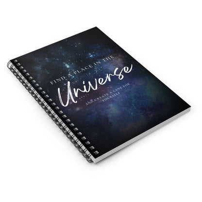 Universe Spiral Notebook — "Find a Place in the Universe" Galaxy Journal (Ruled)