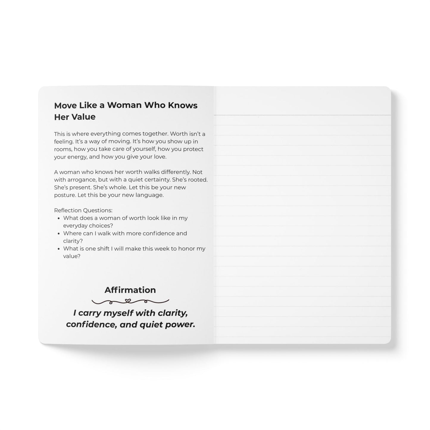 Woman of Worth Journal – Softcover Empowerment Notebook for Women