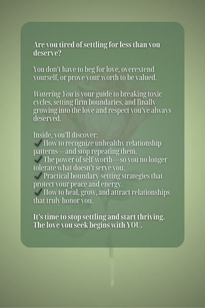 Motivational text on a green background