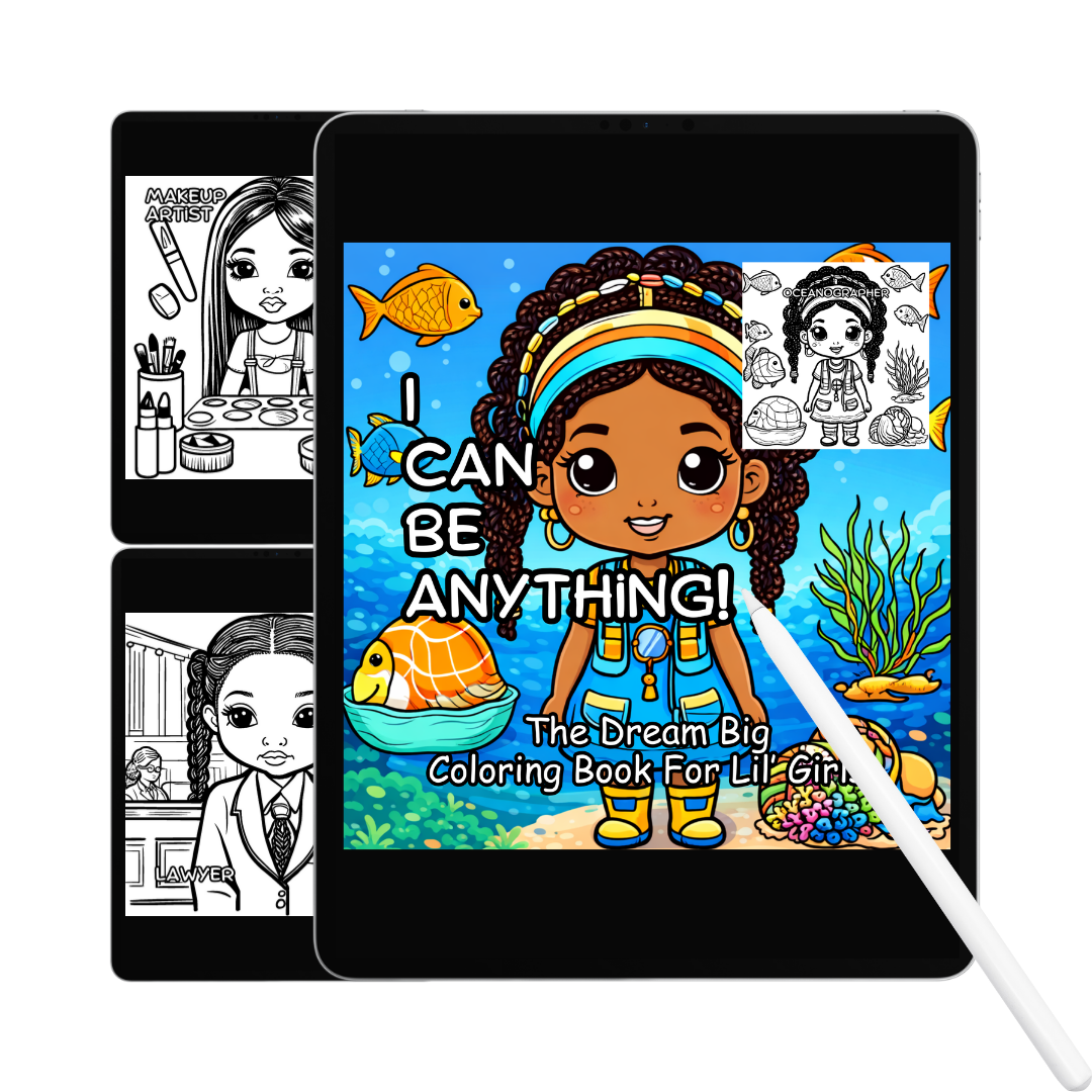 I Can Be Anything Coloring Pages for Girls — 50 Careers