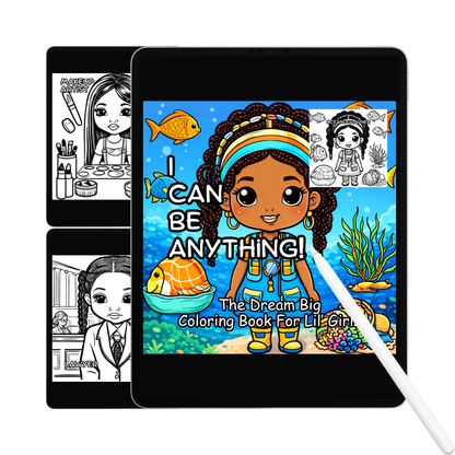 I Can Be Anything Coloring Pages for Girls — 50 Careers