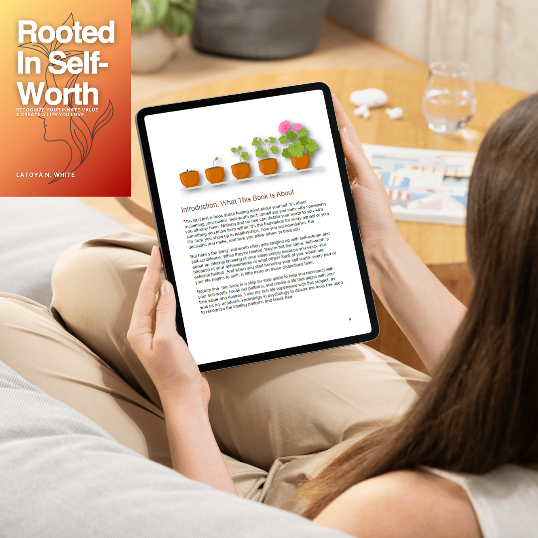 Person reading a book on a tablet with a cozy indoor setting