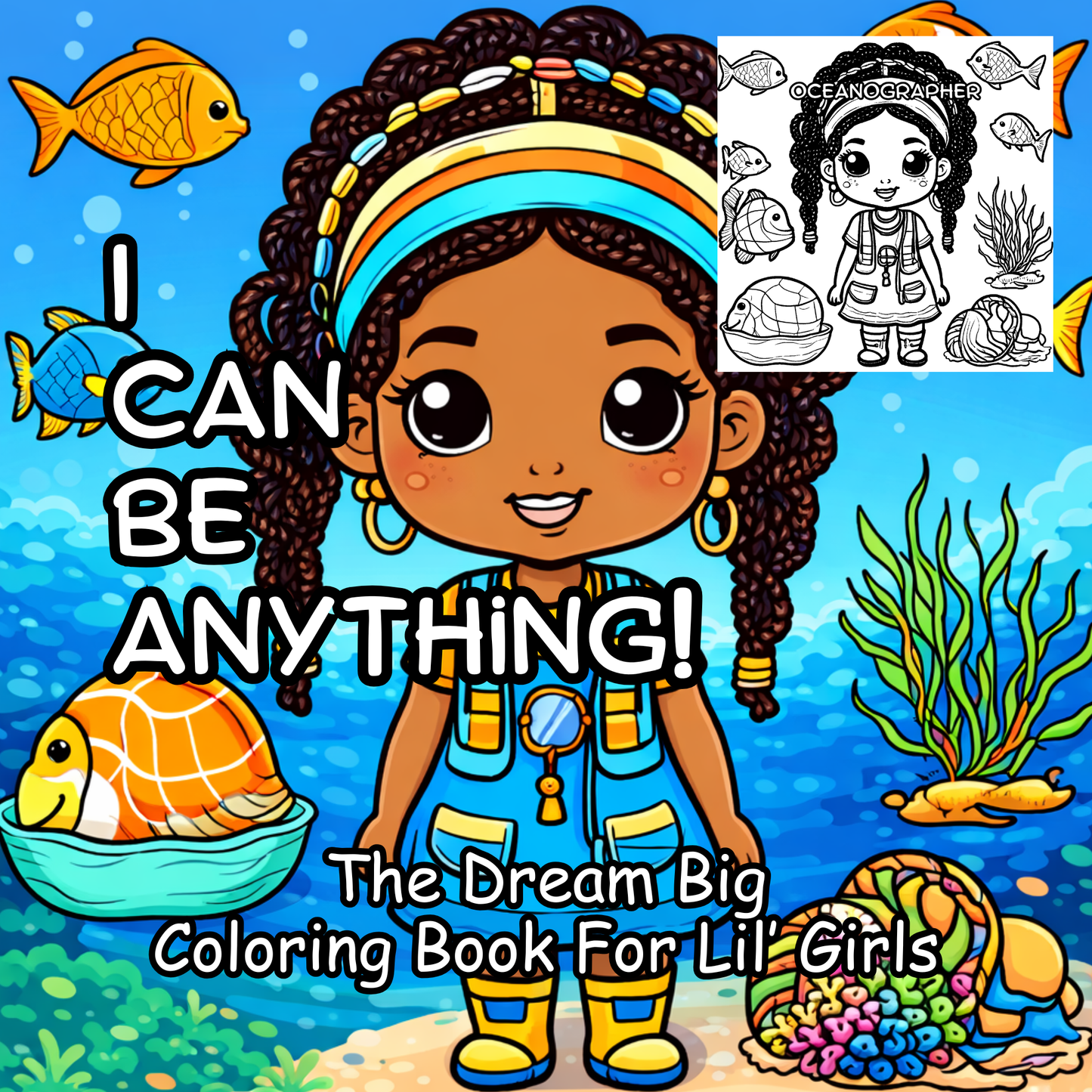 I Can Be Anything Coloring Pages for Girls — 50 Careers