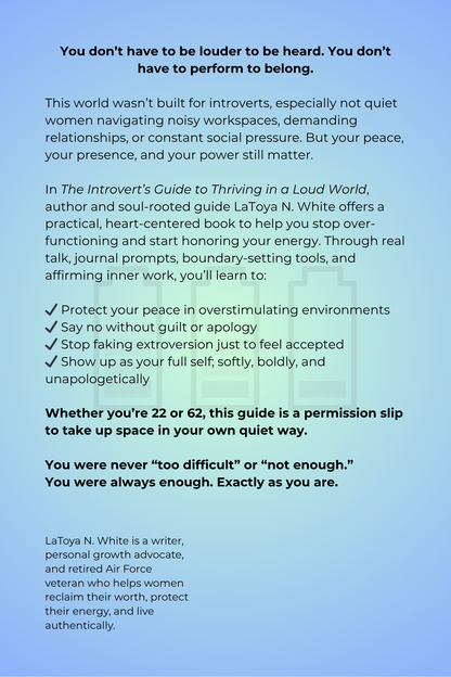 Introvert's Guide Workbook | Women's Self-Care, Peace & Boundaries