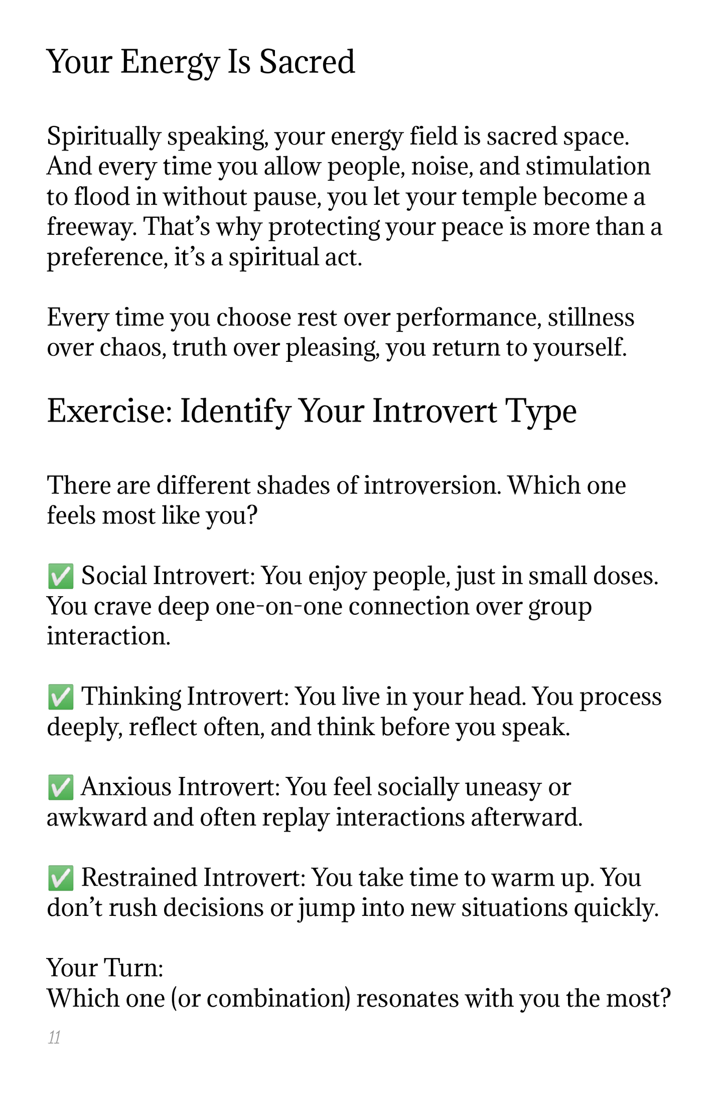 Introvert's Guide Workbook | Women's Self-Care, Peace & Boundaries