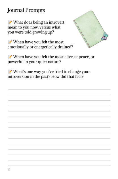Introvert's Guide Workbook | Women's Self-Care, Peace & Boundaries