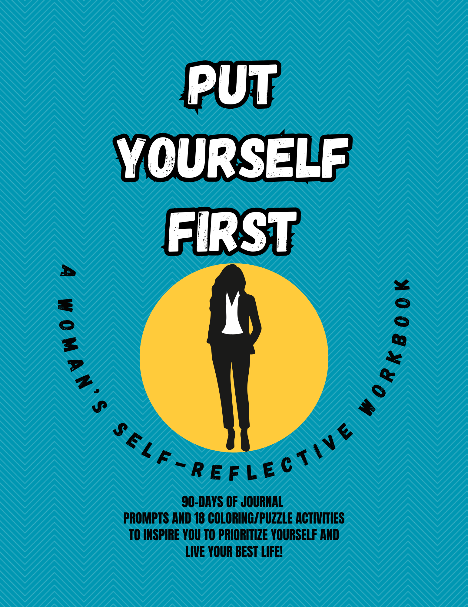 Book cover of 'Put Yourself First' with a woman's silhouette on a blue background
